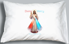 Divine Mercy Pillowcase (Poly/Cotton)
